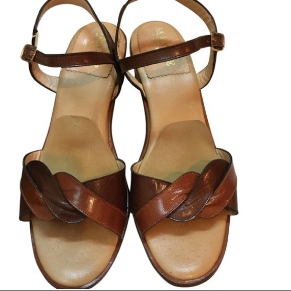 Maxime Shoes - Vintage Maxime Two-toned Sandals Size 37.5